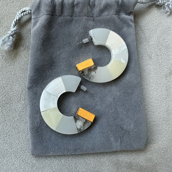 J.Crew Made-in-Italy Mixed Acetate Hoop Earrings - Picture 2 of 6